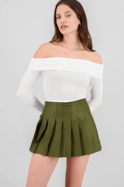 Shasa Off The Shoulder Ribbed Top
