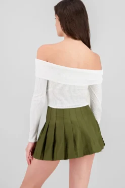 Shasa Off The Shoulder Ribbed Top