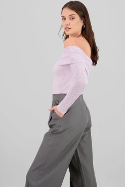 Shasa Off The Shoulder Ribbed Top
