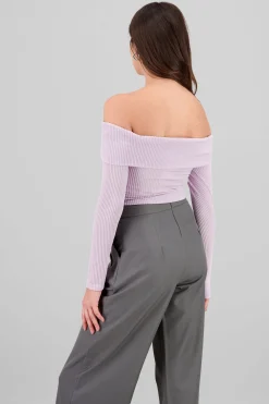 Shasa Off The Shoulder Ribbed Top
