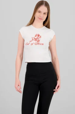 Shasa Office Kitty Print T Shirt