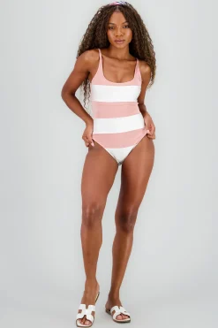 Shasa One Piece Striped Swimsuit