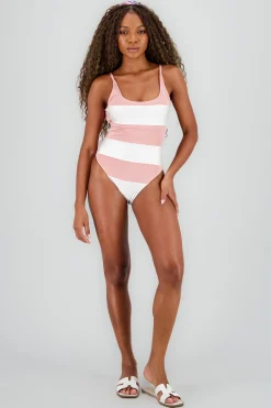 Shasa One Piece Striped Swimsuit