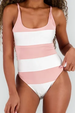 Shasa One Piece Striped Swimsuit