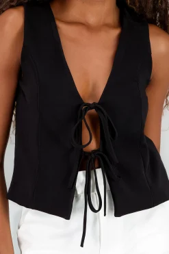 Shasa Open Back Bow Vest