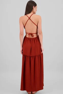 Shasa Open Back Maxi Dress