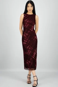 Shasa Open Back Mesh Maxi Dress