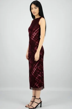 Shasa Open Back Mesh Maxi Dress