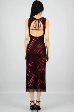 Shasa Open Back Mesh Maxi Dress
