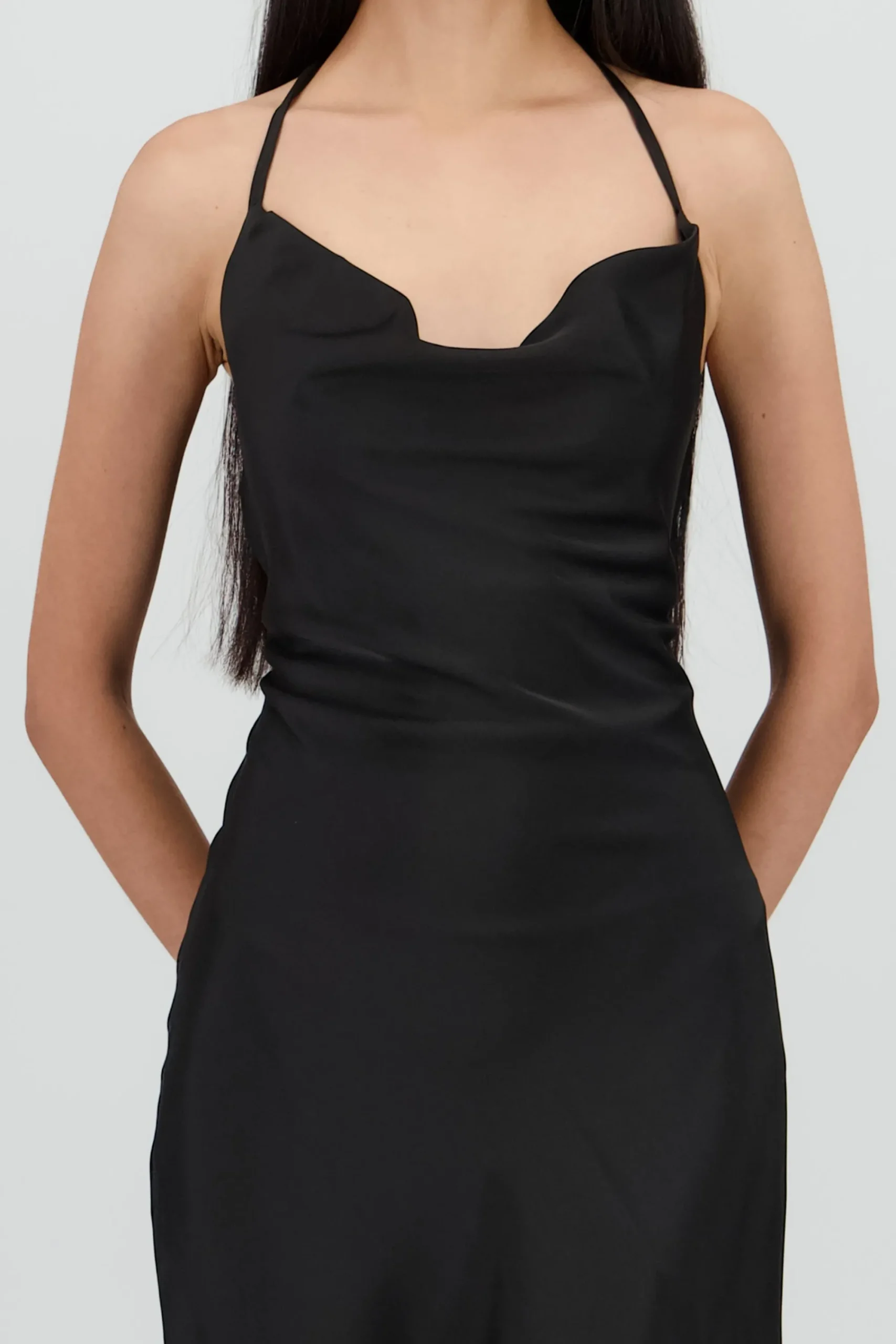 Shasa Open Back Satin Mini Dress