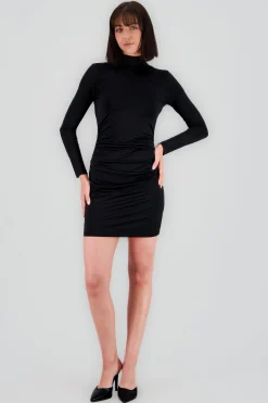 Shasa Open Back Solid Dress