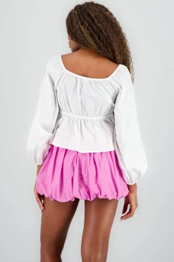 Shasa Open Front Solid Top with Bows