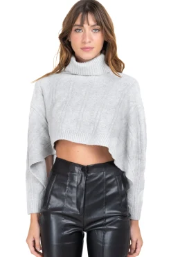 Shasa Open HighNeck Crop Sweater