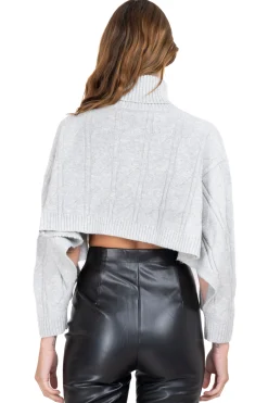 Shasa Open HighNeck Crop Sweater