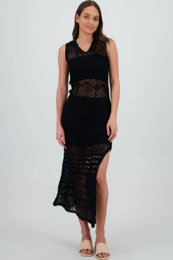 Shasa Open Knit Cut-Out Dress