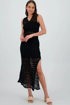 Shasa Open Knit Cut-Out Dress