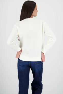 Shasa Oversized Cherry Textured Sweatshirt