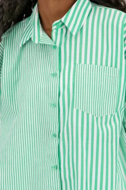 Shasa Oversized Long Shirt with Stripe Detail