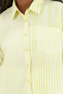 Shasa Oversized Long Shirt with Stripe Detail