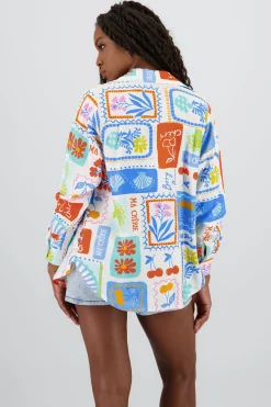 Shasa Oversized Long Sleeve Button Up Shirt