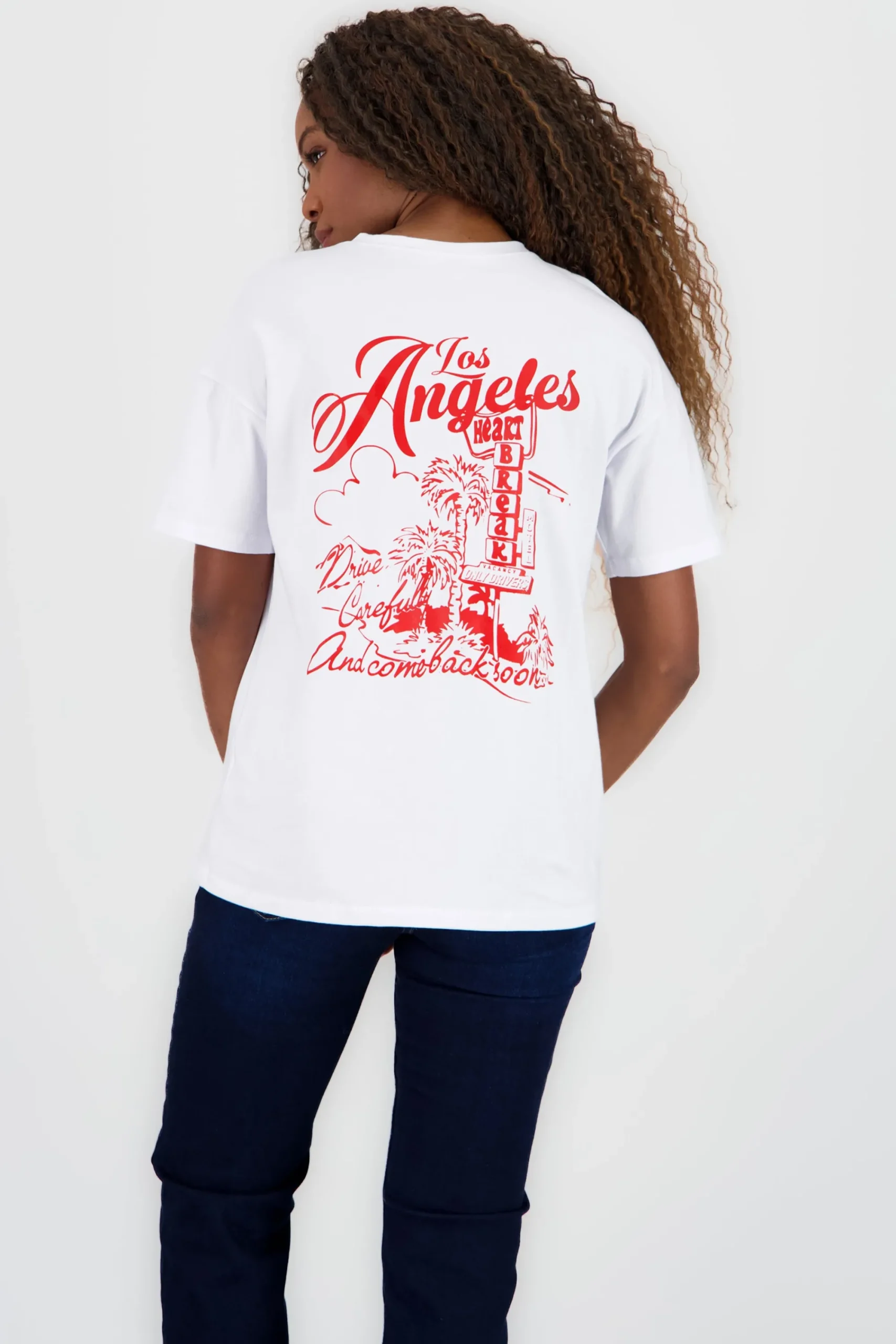 Shasa Oversized Los Angeles Print T Shirt