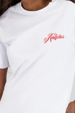 Shasa Oversized Los Angeles Print T Shirt