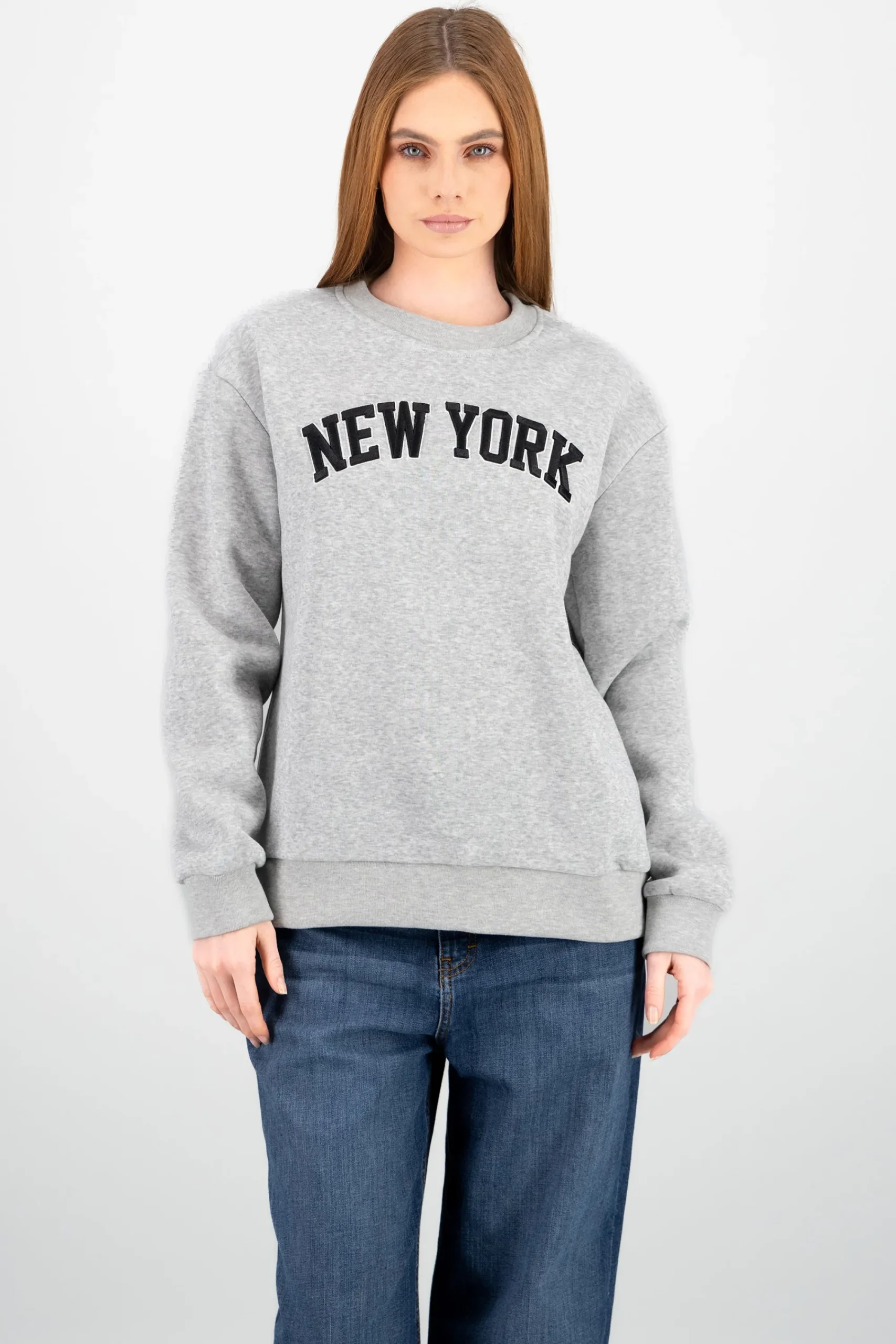 Shasa Oversized NY Embroidered Sweatshirt