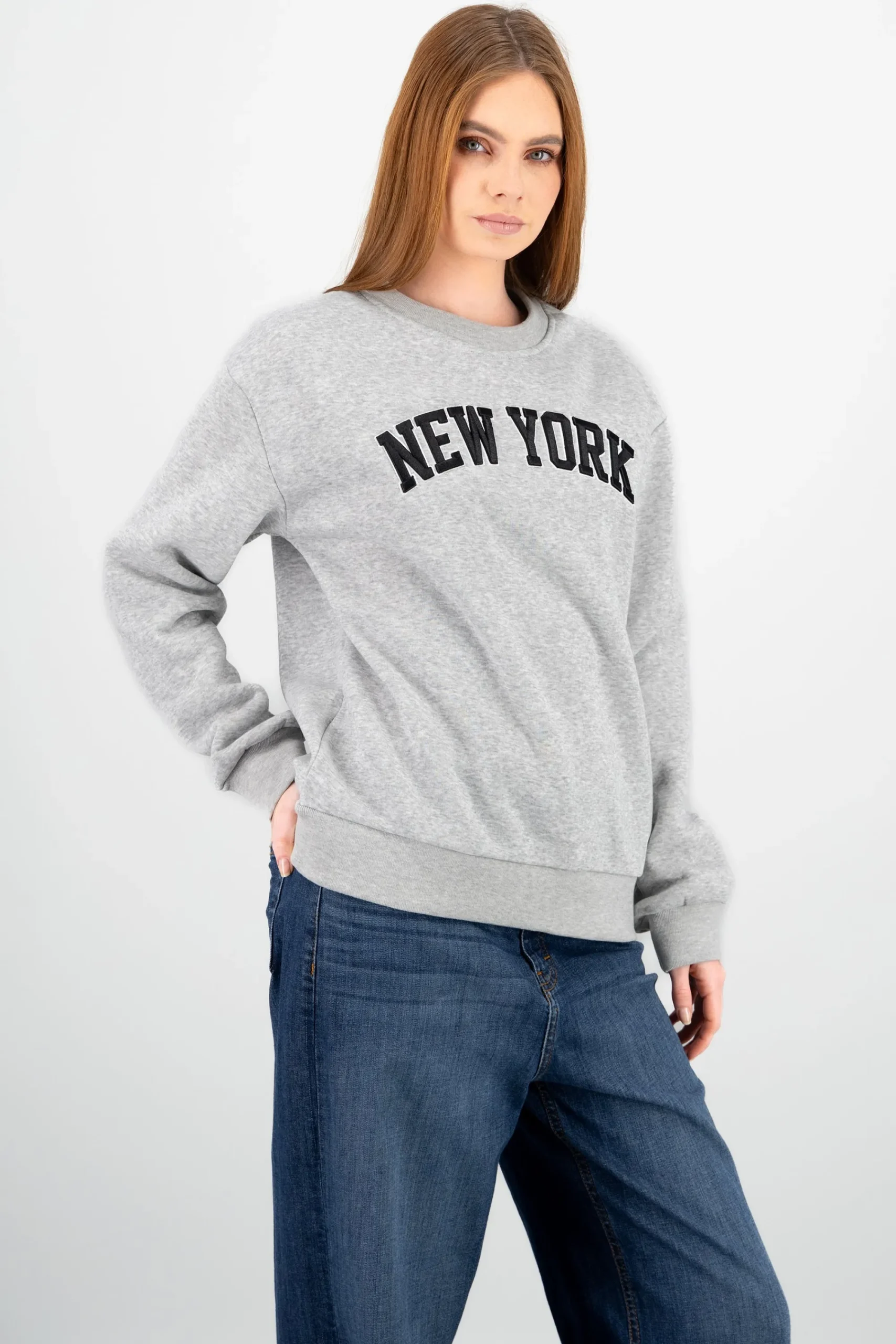 Shasa Oversized NY Embroidered Sweatshirt