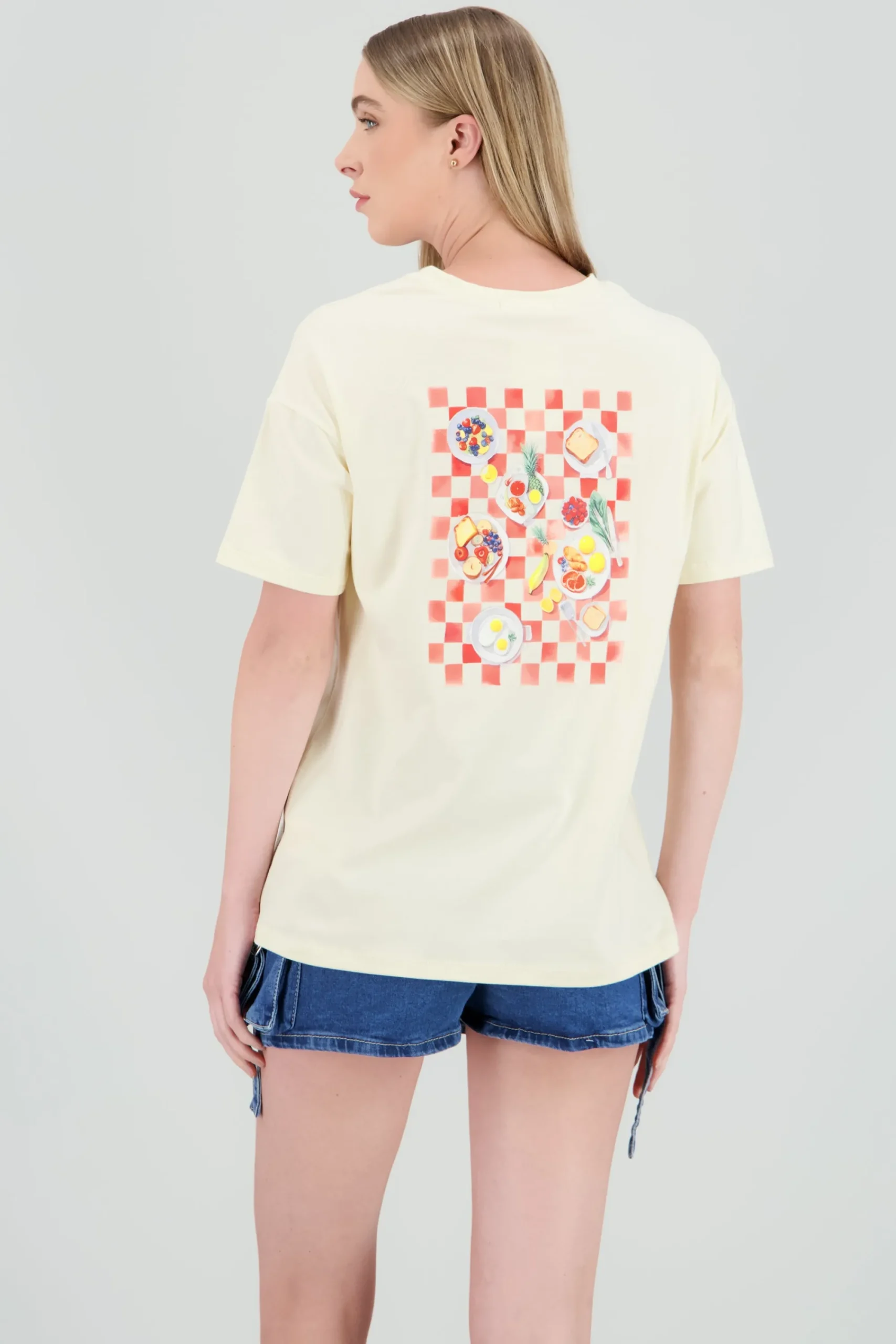 Shasa Oversized Picnic Print T Shirt
