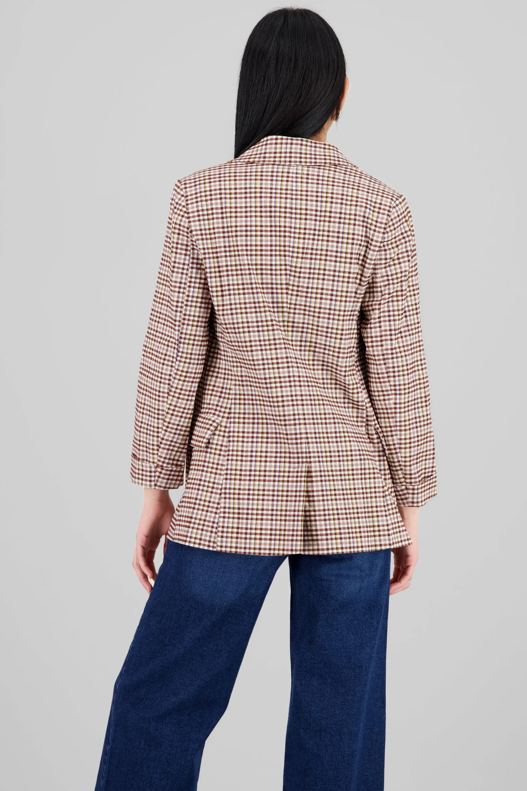 Shasa Oversized Plaid Blazer