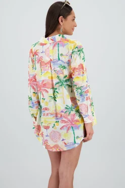 Shasa Oversized Short Sleeve Button Up Shirt