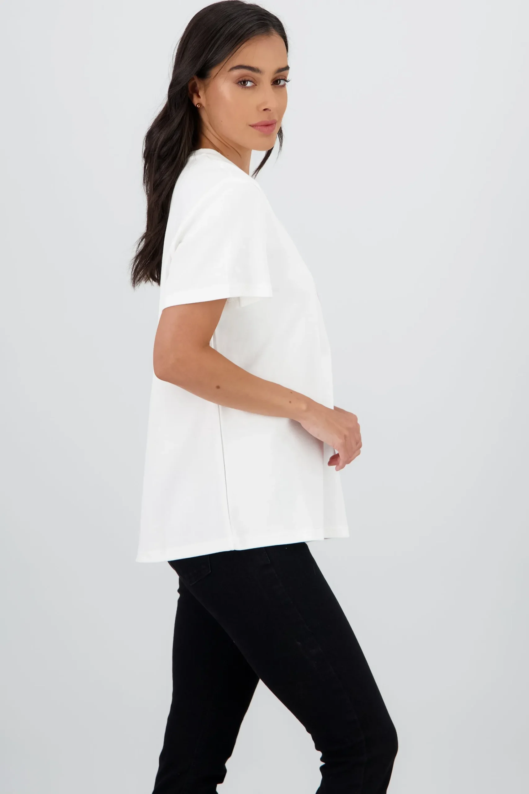 Shasa Oversized Short Sleeve T Shirt with Pomegranate Print