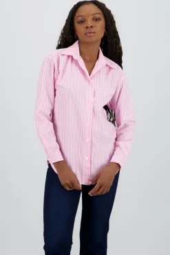 Shasa Oversized Striped Shirt