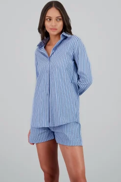 Shasa Oversized Striped Shirt