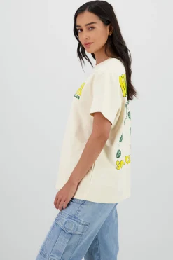 Shasa Oversized T Shirt with Daisy Print