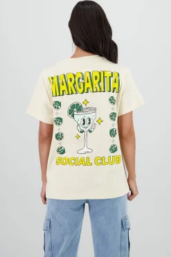 Shasa Oversized T Shirt with Daisy Print