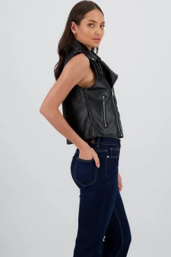 Shasa Oversized Vest with Fringe Detail
