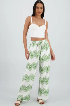 Shasa Paisley Print Flowy Pants