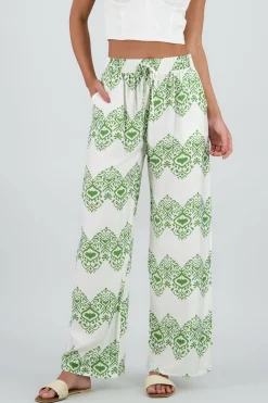 Shasa Paisley Print Flowy Pants