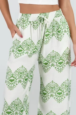 Shasa Paisley Print Flowy Pants
