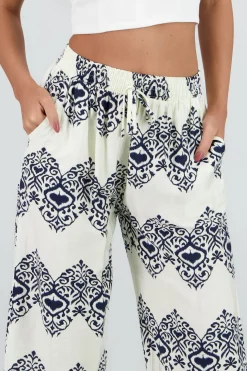 Shasa Paisley Print Flowy Pants