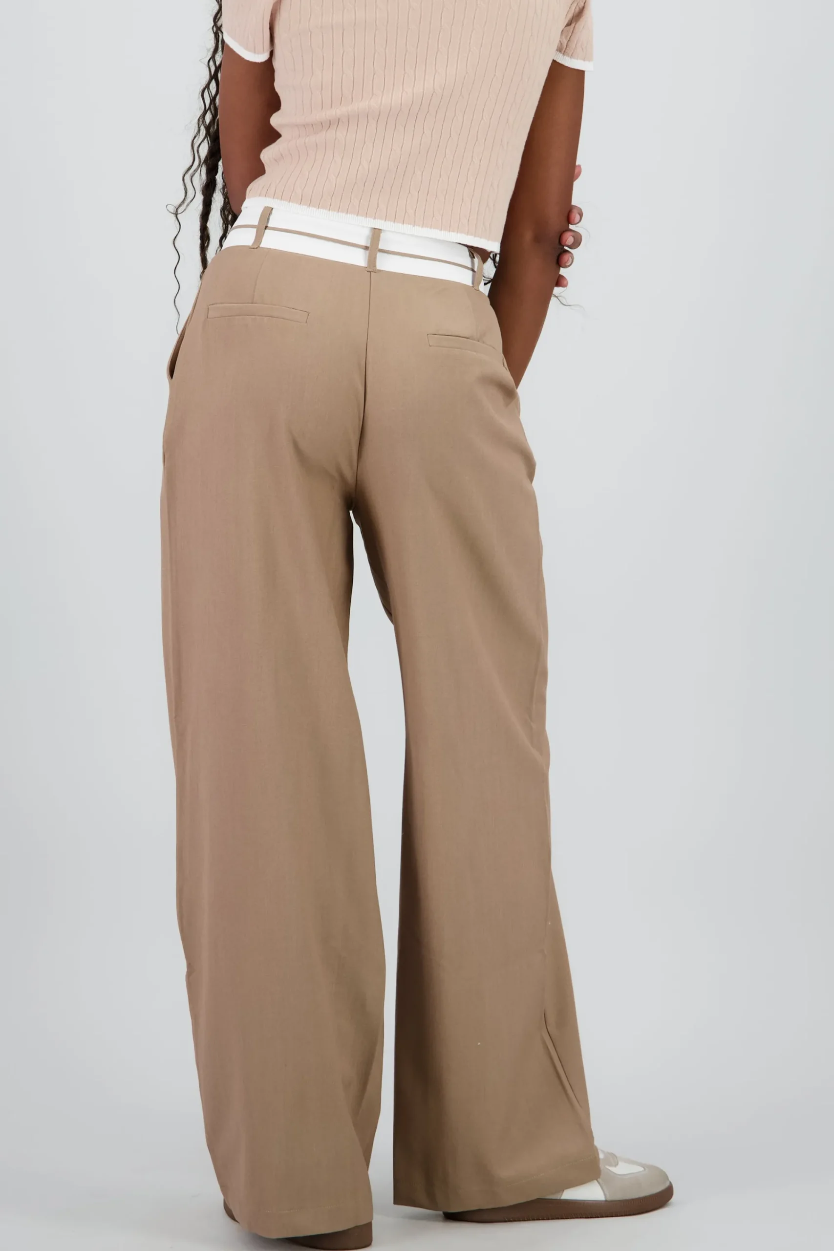 Shasa Pants with Contrast Waistband