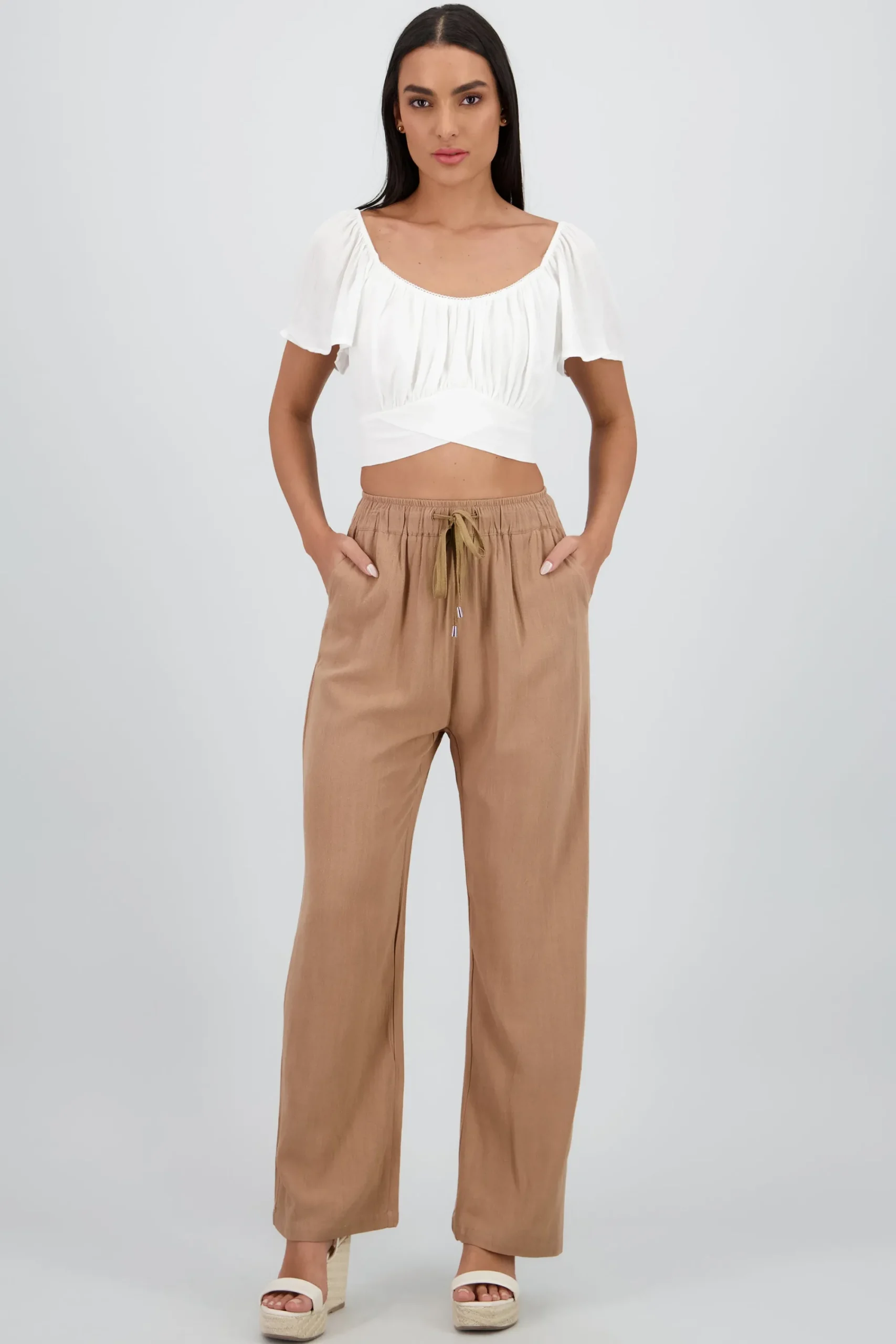 Shasa Pants with Drawstring Detail