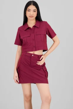 Shasa Peach Feel Crop Shirt