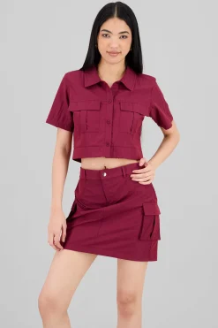 Shasa Peach Feel Crop Shirt