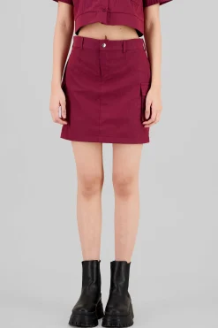 Shasa Peach Feel Mini Cargo Skirt