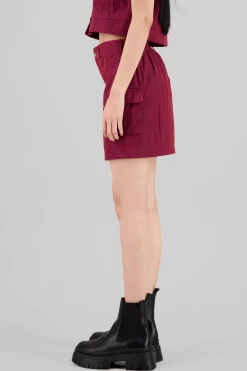Shasa Peach Feel Mini Cargo Skirt