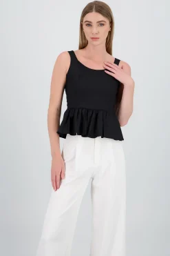 Shasa Peplum Poplin Top