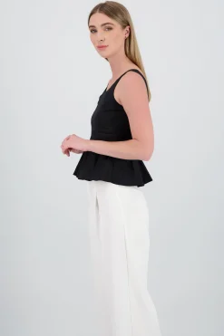 Shasa Peplum Poplin Top