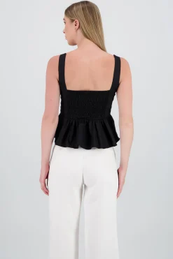 Shasa Peplum Poplin Top